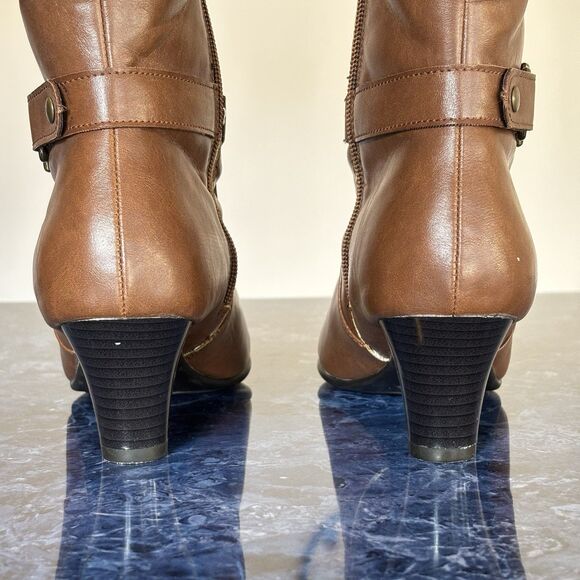A2 by Aerosoles Boots, Womens 8.5M, Tall Lt Brown, Side Zip, Heels, NEW! - Picture 8 of 12